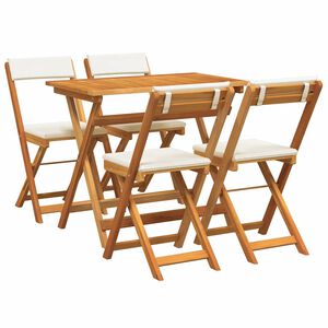 vidaXL Set bistro 5 buc. Ulei Natural Lemn Solid de Acacia