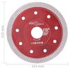 vidaXL Disc diamantat de tăiere cu găuri oțel,115 mm