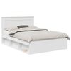 vidaXL Cadru de pat cu headboard Alb 140 x 200 cm Lemn de pin masiv
