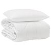 vidaXL Duvet pentru Toate Sezoanele cu pernă 2 buc. Alb Microfibră