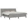 vidaXL Cadru de pat cu saltea Gri deschis 180 x 200 cm Catifea