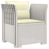 vidaXL Fotoliu cu 1 Loc cu Perne Aspect Rattan PP Alb