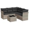 vidaXL Set canapele de grădină cu perne, 6 piese gri deschis poliratan