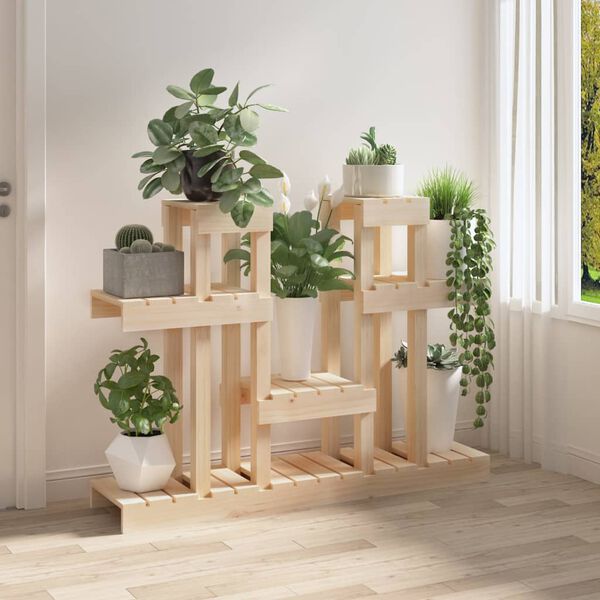 vidaXL Suport pentru plante, 104,5x25x77,5 cm, lemn masiv de pin