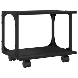 vidaXL Suport imprimantă 2 niveluri negru 41x28x33,5 cm lemn prelucrat