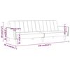 vidaXL Canapea extensibilă cu 2 locuri, maro, textil