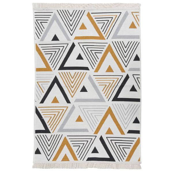 vidaXL Covor, galben și gri, 160x230 cm, bumbac