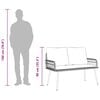 vidaXL Bancă de grădină cu pernă Gri 114 x 64 x 78cm Metal