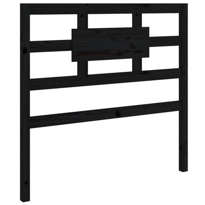 vidaXL Tăblie de pat, negru, 95,5x4x100 cm, lemn masiv de pin