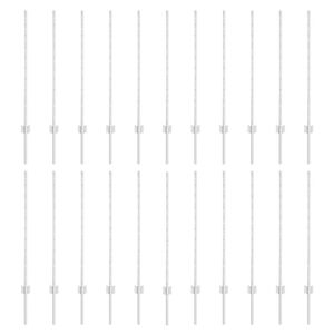 vidaXL St&acirc;lp de gard &icirc;ncorporat 22 buc. Argintiu 140 cm