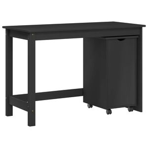 vidaXL Set birou și cabinet 2 buc. Gri Lemn masiv de pin