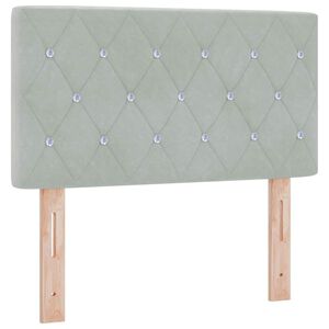 vidaXL Tăblie cap cu headboard Gri deschis 80 cm Piele artificială