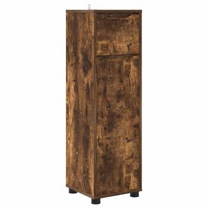 vidaXL Dulap de Baie Stejar fumuriu 30,5 x 30 x 101 cm Lemn compozit