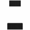 vidaXL Set comodă TV Pe perete 2 pcs Stejar Negru Lemn compozit