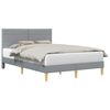 vidaXL Cadru de pat cu headboard Gri deschis 120 x 200 cm Țesătură