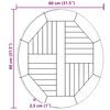 vidaXL Blat de masă rotund, 80 cm, lemn masiv de tec, 2,5 cm