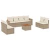 vidaXL Set canapele de grădină, 9 piese, cu perne, bej, poliratan