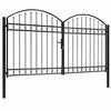 vidaXL Poartă de gard ASSEN Ușă dublă cu blat arcuit din oțel 300x175 cm