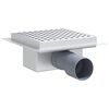 vidaXL Dren de duș cu puncte Argintiu 15 x 15 cm Oțel inoxidabil 304