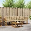 vidaXL Set de canapele de exterior cu pernă 5 pcs Natural și Bej