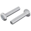 vidaXL Șurub cu Prindere 2 buc. Argintiu M6 x 30 mm Oțel