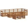 vidaXL Set de canapele de exterior 9 buc. natural Poliester