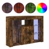 vidaXL Șifonier LED pentru TV colțar Stejar fumuriu 100x40x68cm