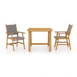 vidaXL Set mobilier de grădină, 3 piese, lemn masiv de acacia