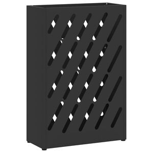 vidaXL Stand pentru Umbrele de Plouă Negru 28 x 12 x 41 cm Oțel