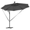 vidaXL Parasol banana cu brațe Antracit 294 x 294 x 248 cm