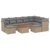 vidaXL Set canapele de grădină cu perne, 10 piese, bej, poliratan