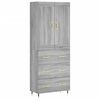 vidaXL Dulap &icirc;nalt, gri sonoma, 69,5x34x180 cm, lemn compozit