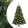vidaXL Brad de Crăciun artificial cu glob 120 cm 150 LED-uri Alb cald