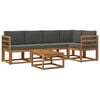 vidaXL Set de canapele de exterior 6 buc. Natural și Antracit