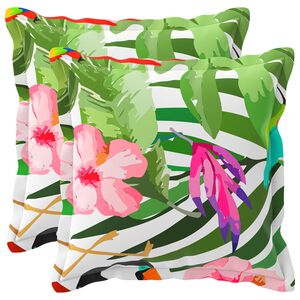 vidaXL Husă pentru pernă 2 buc. HOUTEN Negru 30 x 30 cm Poliester