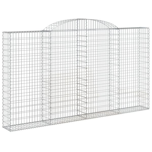 vidaXL Coșuri gabion arcuite 7 buc. 300x30x160/180 cm fier galvanizat