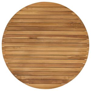 vidaXL Placă de masă &Oslash; 80 x 3,5 Rotund Lemn solid de tec natural
