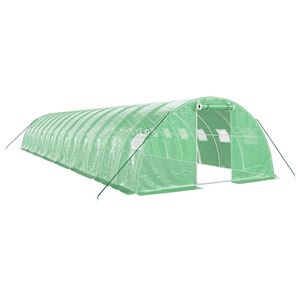 vidaXL Seră cu cadru din oțel, verde, 56 m&sup2;, 14x4x2 m