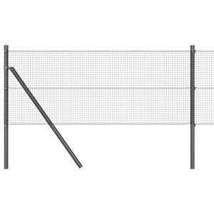 vidaXL Gard de S&acirc;rmă Sudată pentru Fixare &icirc;n Păm&acirc;nt 10 x 0,5 m Gri
