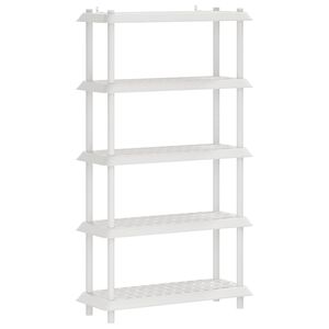 vidaXL Unitate de rafturi 5 niveluri 100 x 40 x 177 cm PP Alb