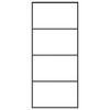 vidaXL Ușă glisantă, negru, 90x205 cm, sticlă ESG mată și aluminiu