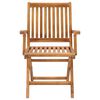 vidaXL Scaune grădină pliabile cu perne, 4 buc, lemn masiv tec
