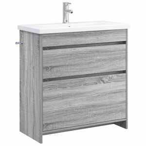 vidaXL Set de mobilier pentru baie Sonoma gri 81 x 40 x 84,5 cm