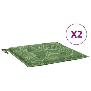 vidaXL Perne de scaun, model frunze, 2 buc., 40x40x3 cm, textil