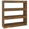 vidaXL Bibliotecă/Separator cameră, stejar fumuriu, 100x30x103 cm
