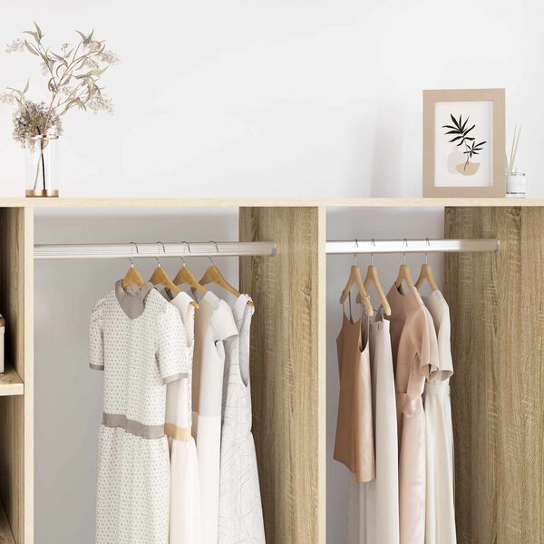 vidaXL Șină pentru dressing 2 pcs Argintiu 764 x 15 x 29 mm