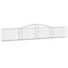 vidaXL Coș gabion arcuit 400x30x60/80 cm fier galvanizat