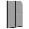 vidaXL &Icirc;ncărcare duș Manual Negru 120 x 140 cm Sticlă ESG și aluminiu