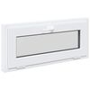 vidaXL Fereastră pentru subsol RISOR 90 x 40 cm PVC și Sticlă Alb