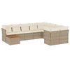 vidaXL Set canapele de grădină cu perne, 10 piese, bej, poliratan